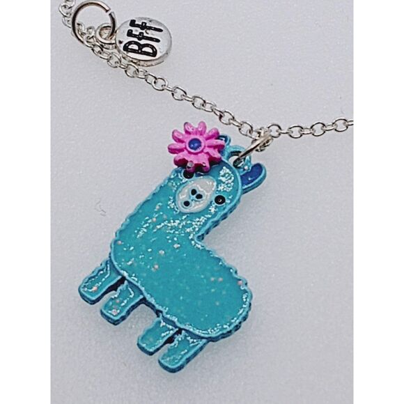 CLAIRE'S Kids Jewelry 2 Necklace Llama and Eifel Tower Pendants - Picture 4 of 8